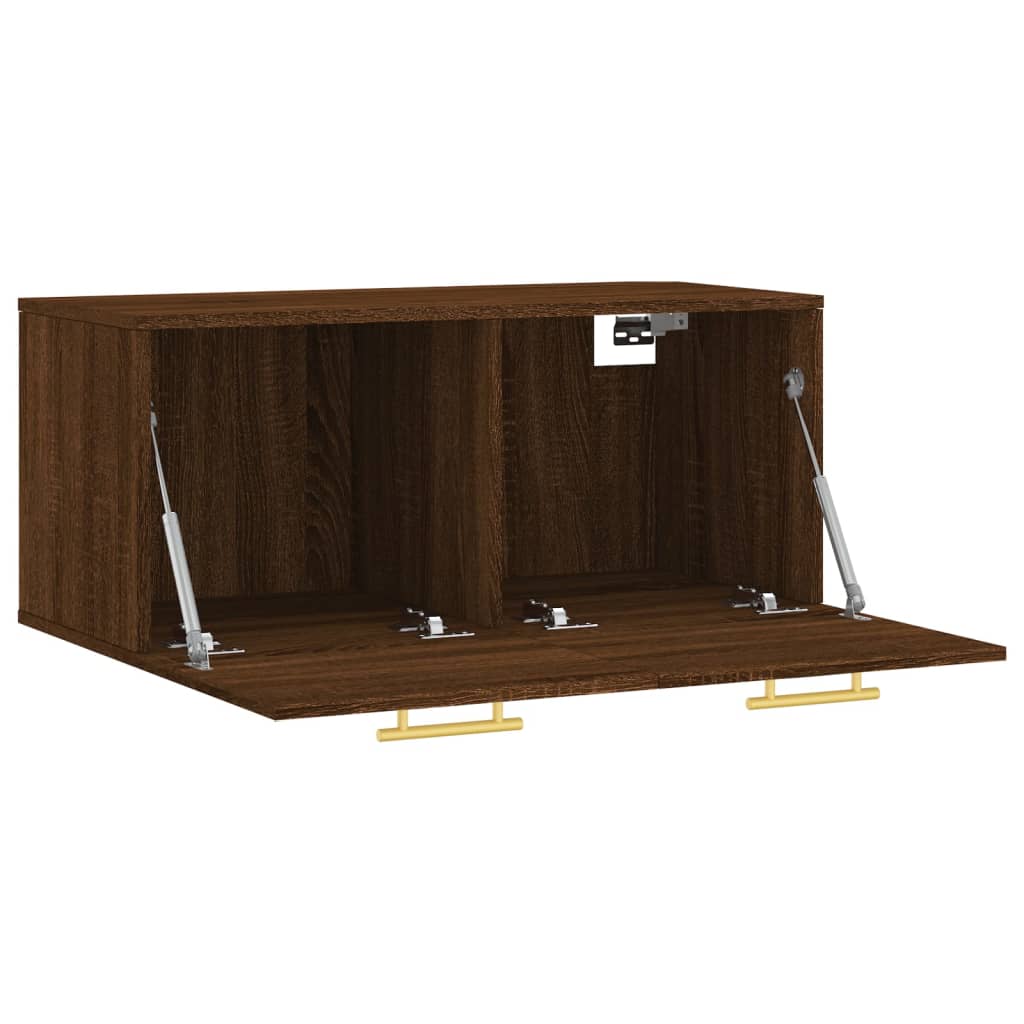 vidaXL Wandschrank Braun Eichen-Optik 80x36,5x35 cm Holzwerkstoff