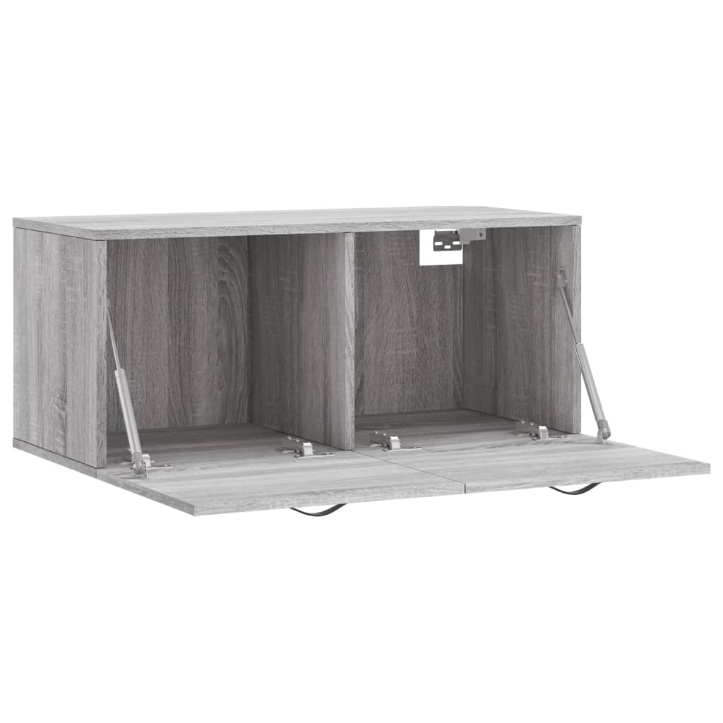 vidaXL Wandschrank Grau Sonoma 80x36,5x35 cm Holzwerkstoff