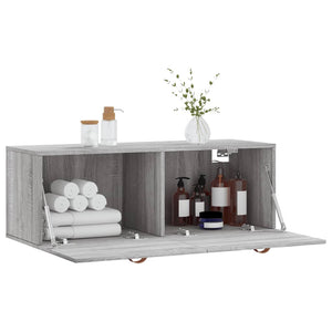 vidaXL Wandschrank Grau Sonoma 100x36,5x35 cm Holzwerkstoff