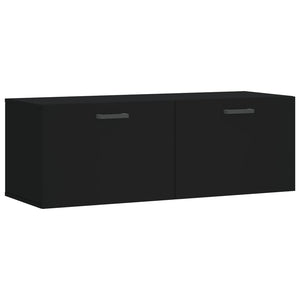 Wandschrank Schwarz 100x36,5x35 cm Holzwerkstoff Stilecasa