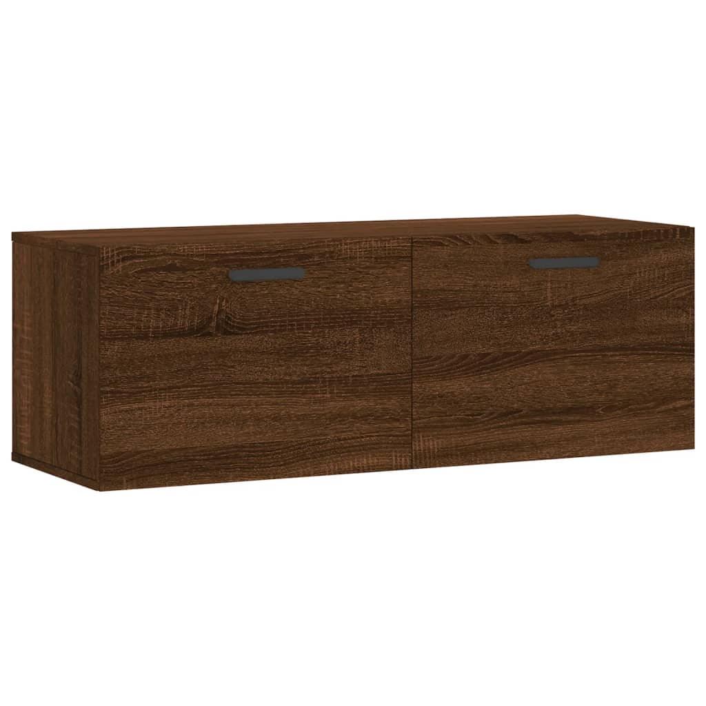 vidaXL Wandschrank Braun Eichen-Optik 100x36,5x35 cm Holzwerkstoff