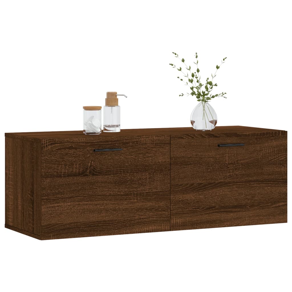 vidaXL Wandschrank Braun Eichen-Optik 100x36,5x35 cm Holzwerkstoff