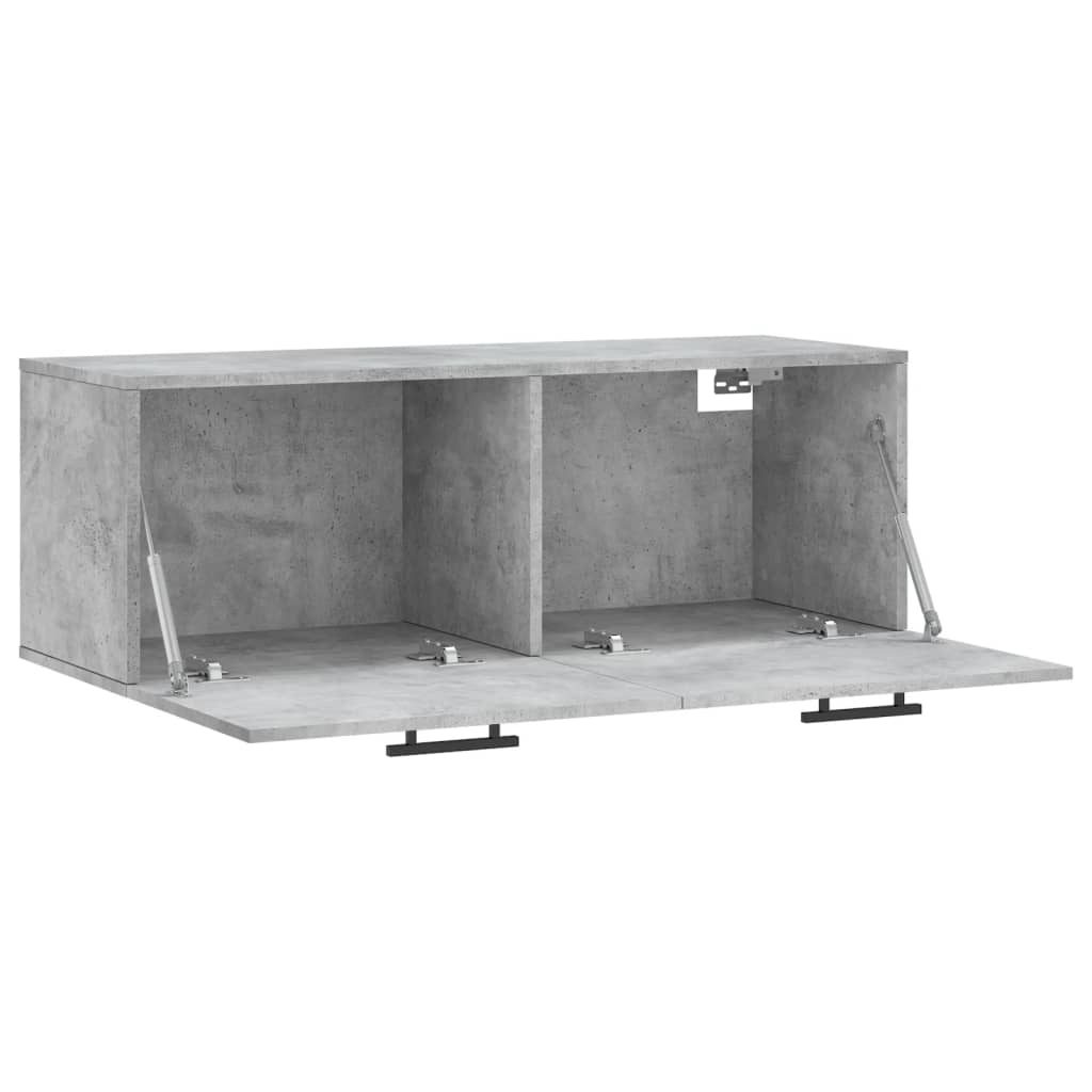 vidaXL Wandschrank Betongrau 100x36,5x35 cm Holzwerkstoff