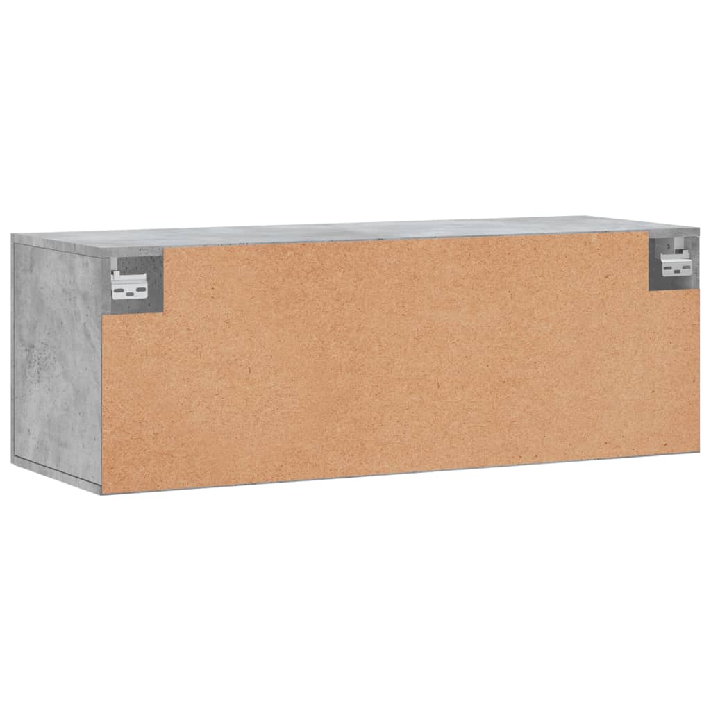 vidaXL Wandschrank Betongrau 100x36,5x35 cm Holzwerkstoff