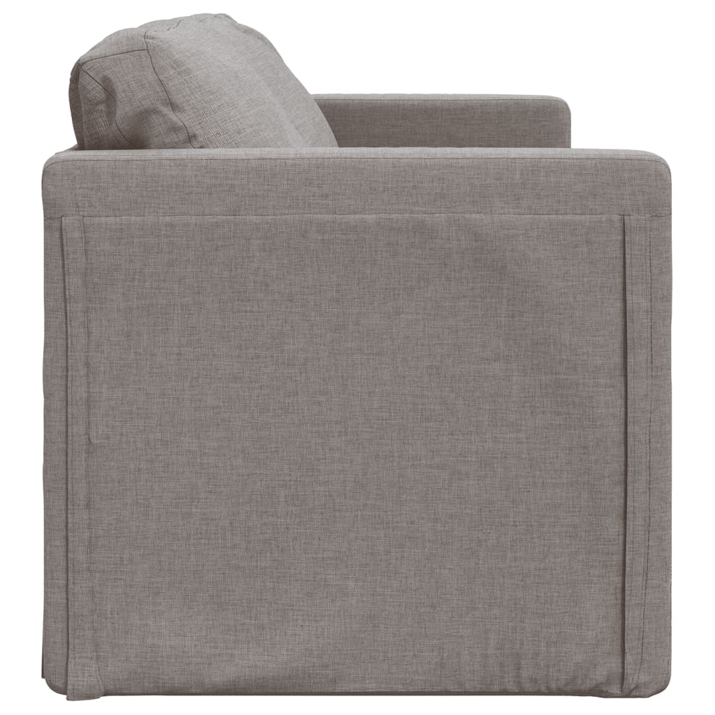 Bodensofa mit Schlaffunktion Taupe 112x174x55 cm Stoff