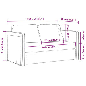 Bodensofa mit Schlaffunktion Taupe 112x174x55 cm Stoff