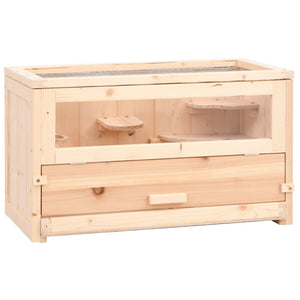 vidaXL Hamsterkäfig 60x30x35 cm Massivholz Tanne