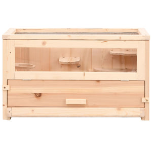 vidaXL Hamsterkäfig 60x30x35 cm Massivholz Tanne