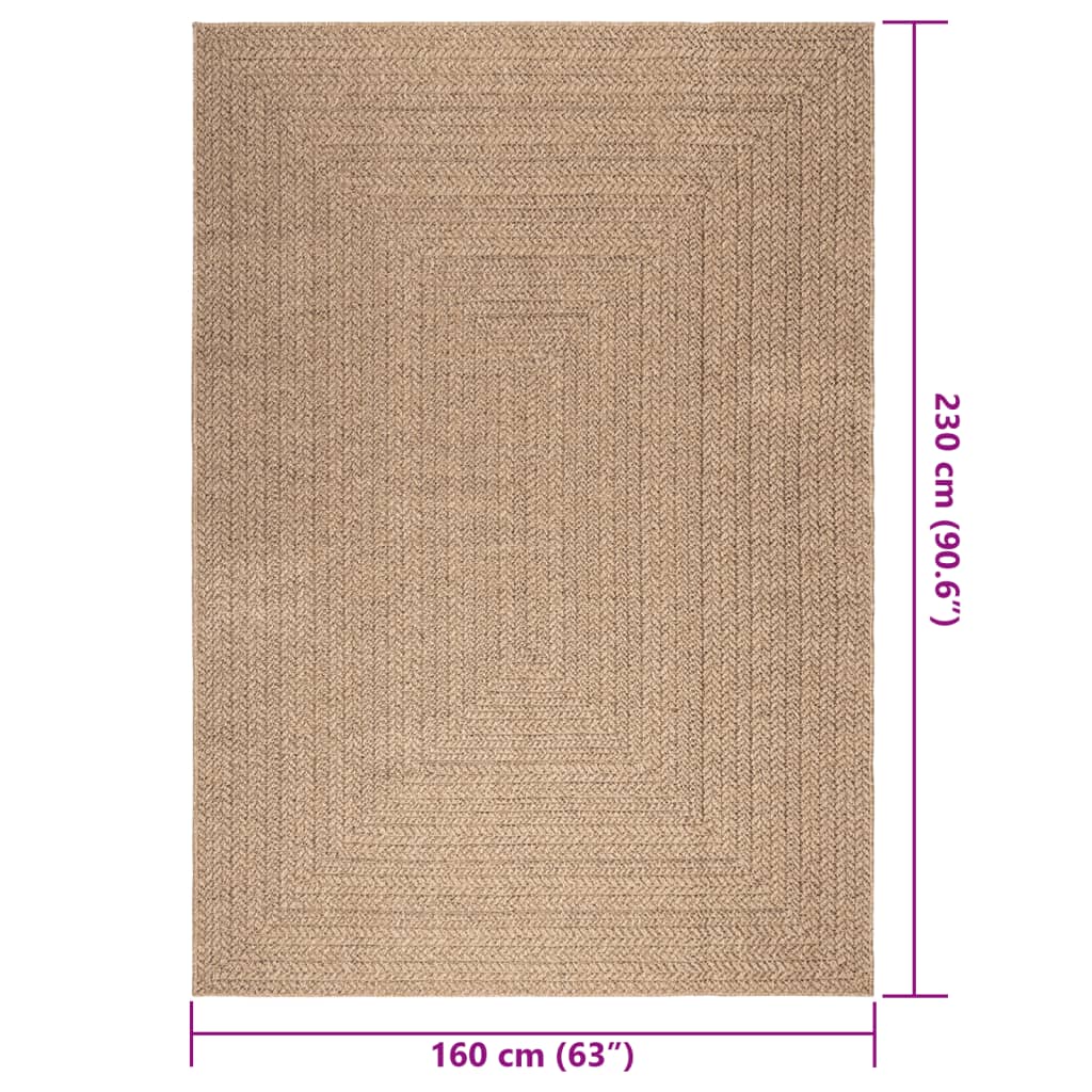 Teppich 160x230 cm Jute-Optik Innen und Außen Stilecasa