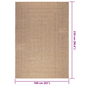 Teppich 160x230 cm Jute-Optik Innen und Außen Stilecasa