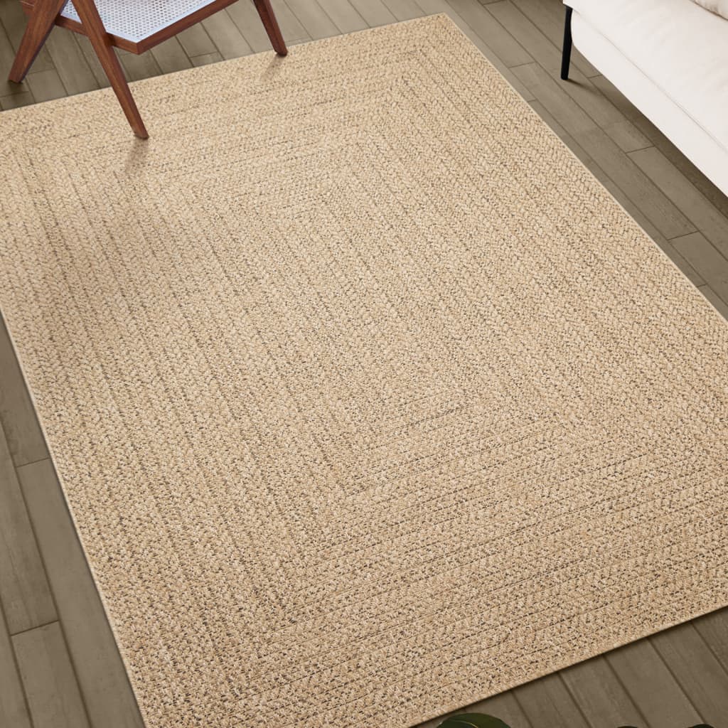 vidaXL Teppich ZIZUR 200x290 cm Jute-Optik Indoor und Outdoor