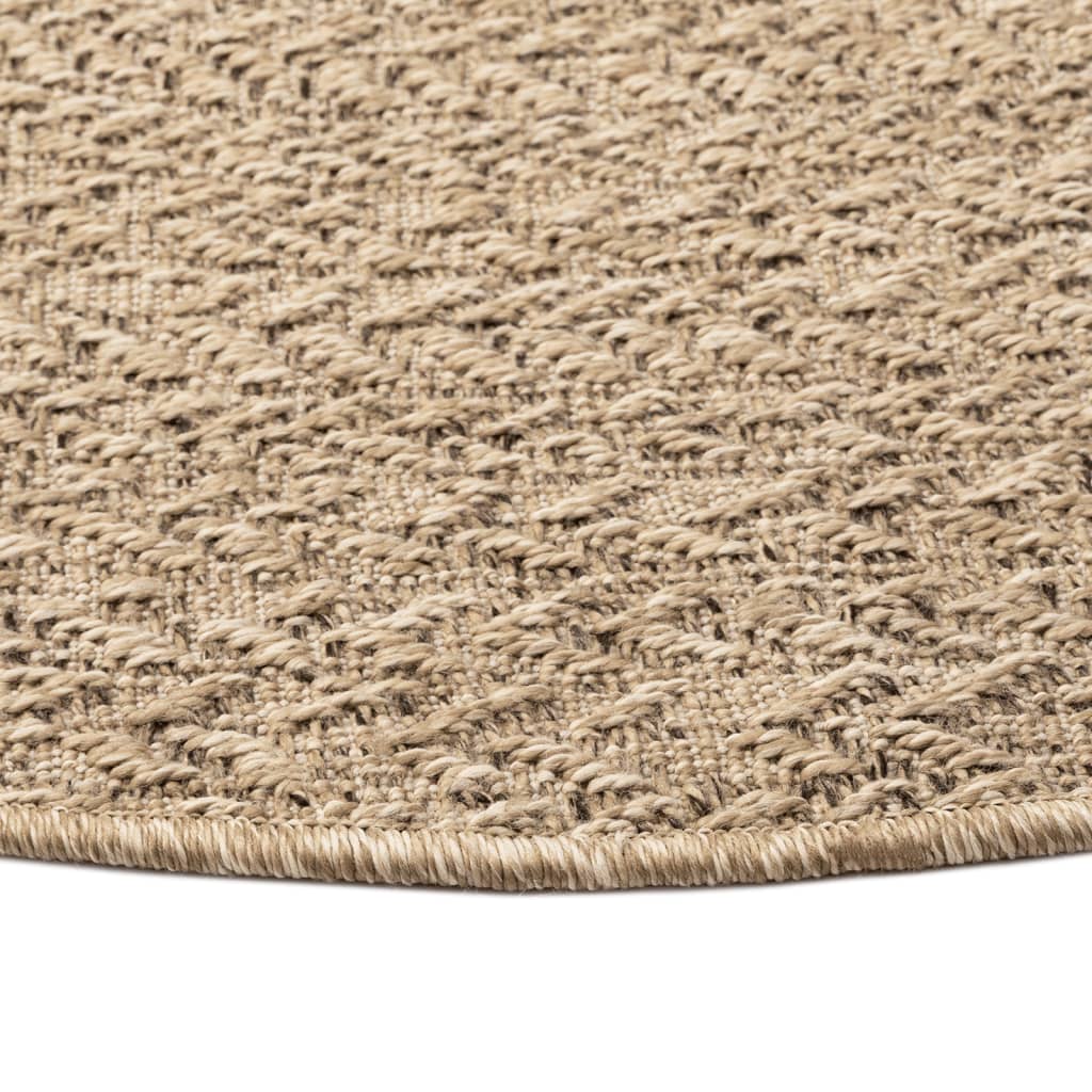 vidaXL Teppich ZIZUR 120 cm Jute-Optik Indoor und Outdoor