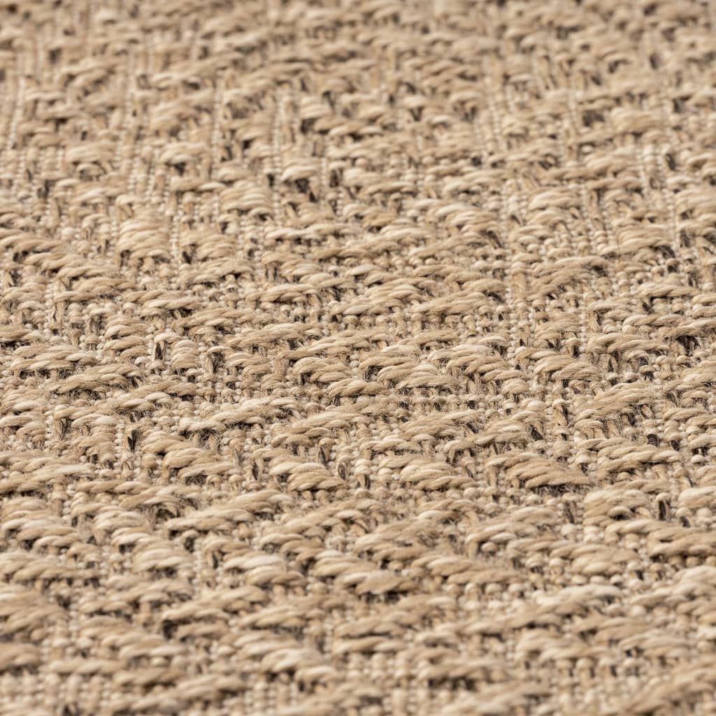 vidaXL Teppich ZIZUR 120 cm Jute-Optik Indoor und Outdoor