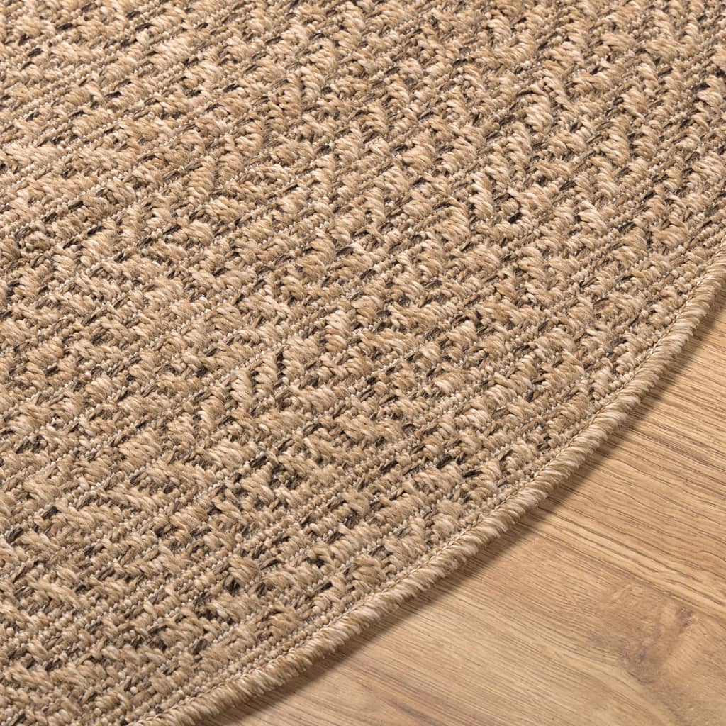 vidaXL Teppich ZIZUR 120 cm Jute-Optik Indoor und Outdoor