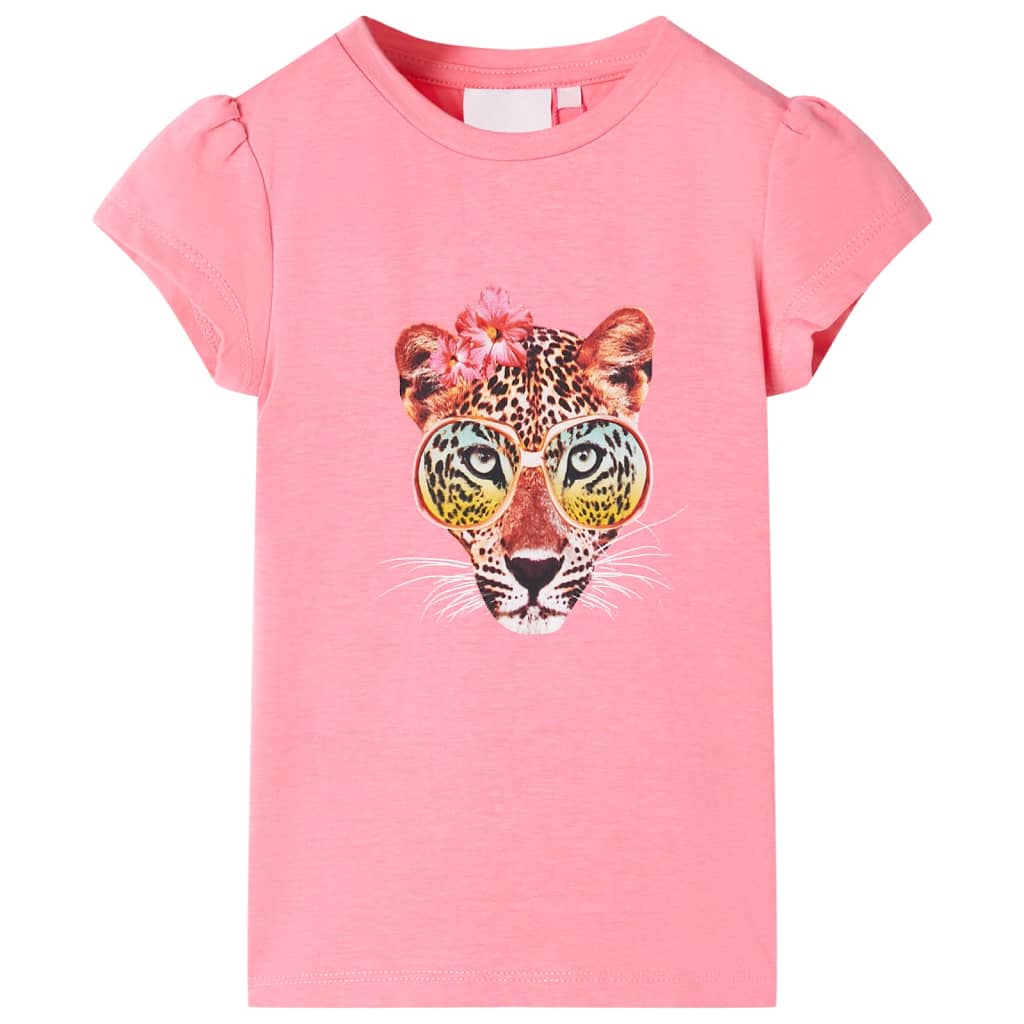 Kinder-T-Shirt Neonrosa 104