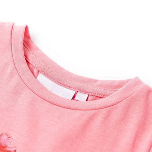 Kinder-T-Shirt Neonrosa 128