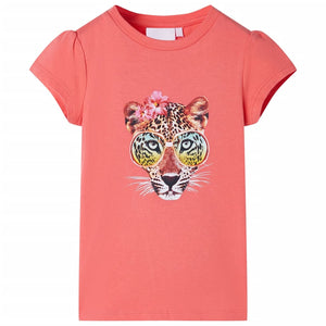 Kinder-T-Shirt Korallenrosa 128