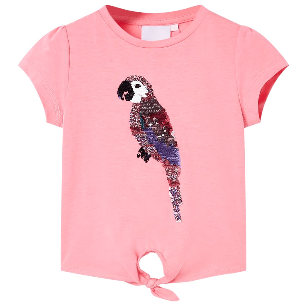 Kinder-T-Shirt Neonrosa 116