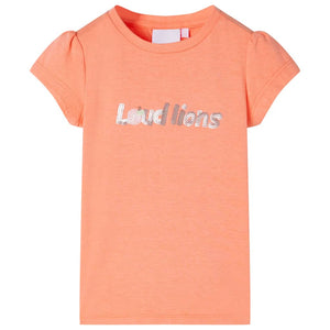 Kinder-T-Shirt mit Flügelärmeln Neonorange 92