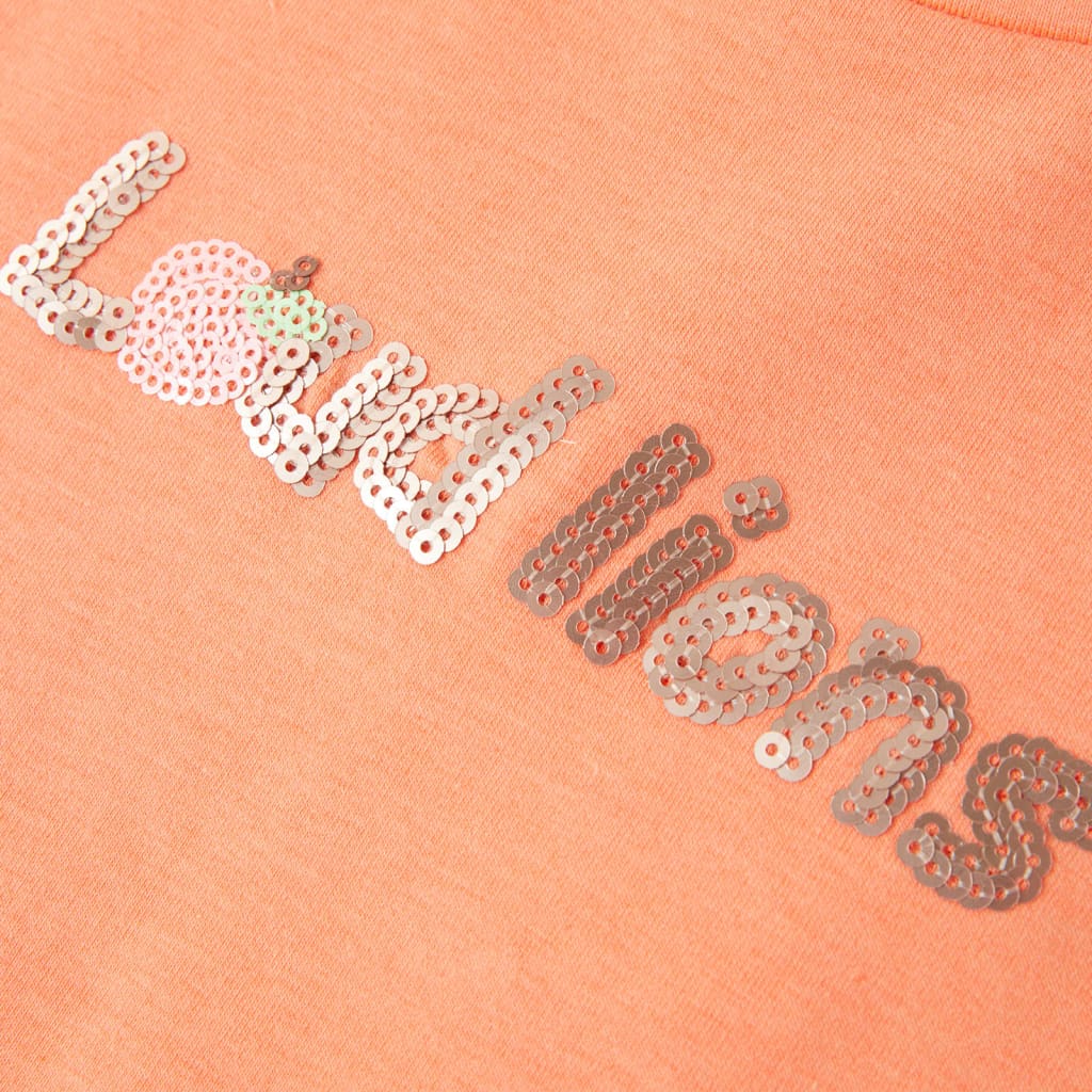 Kinder-T-Shirt mit Flügelärmeln Neonorange 92