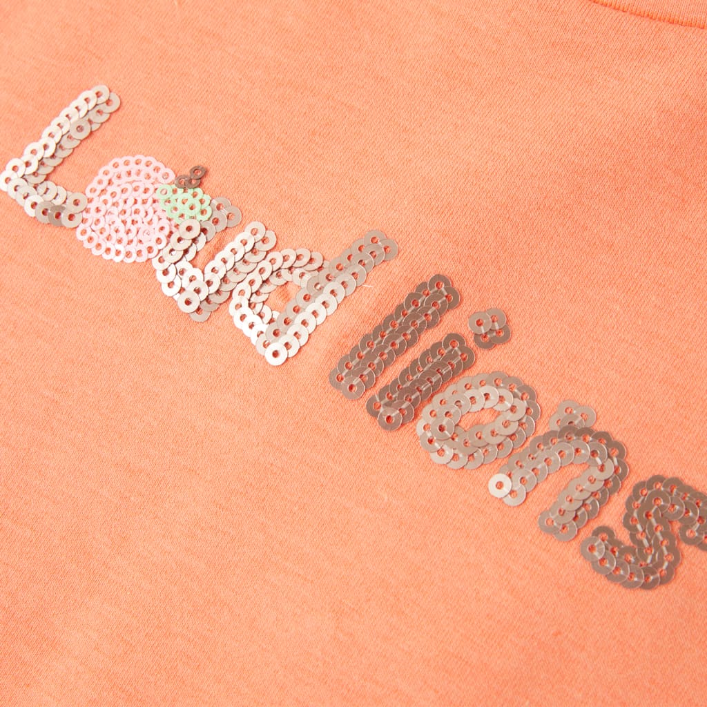 Kinder-T-Shirt mit Flügelärmeln Neonorange 116