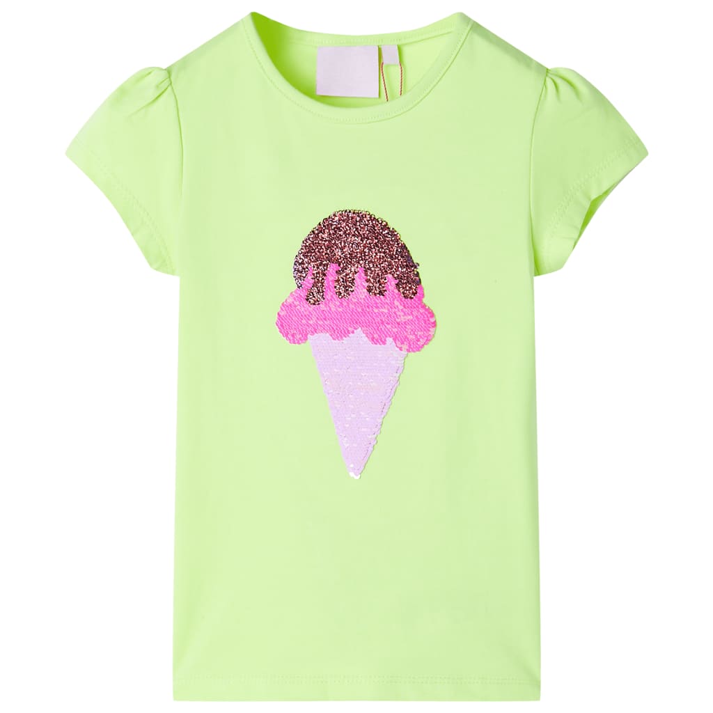 Kinder-T-Shirt Neongelb 116 Stilecasa