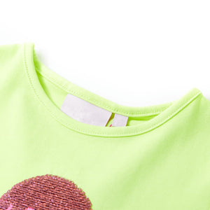 Kinder-T-Shirt Neongelb 116 Stilecasa