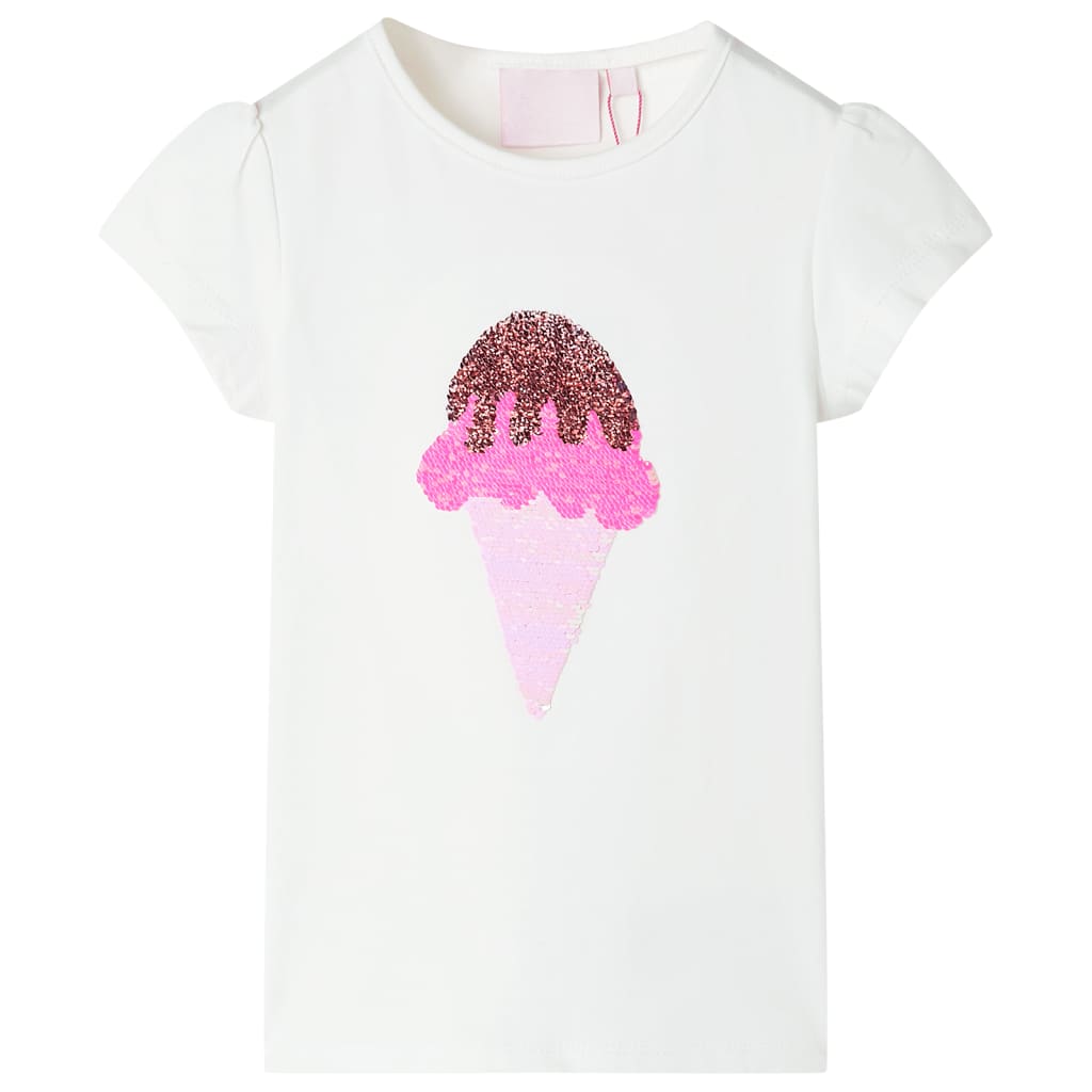 Kinder-T-Shirt Ecru 140