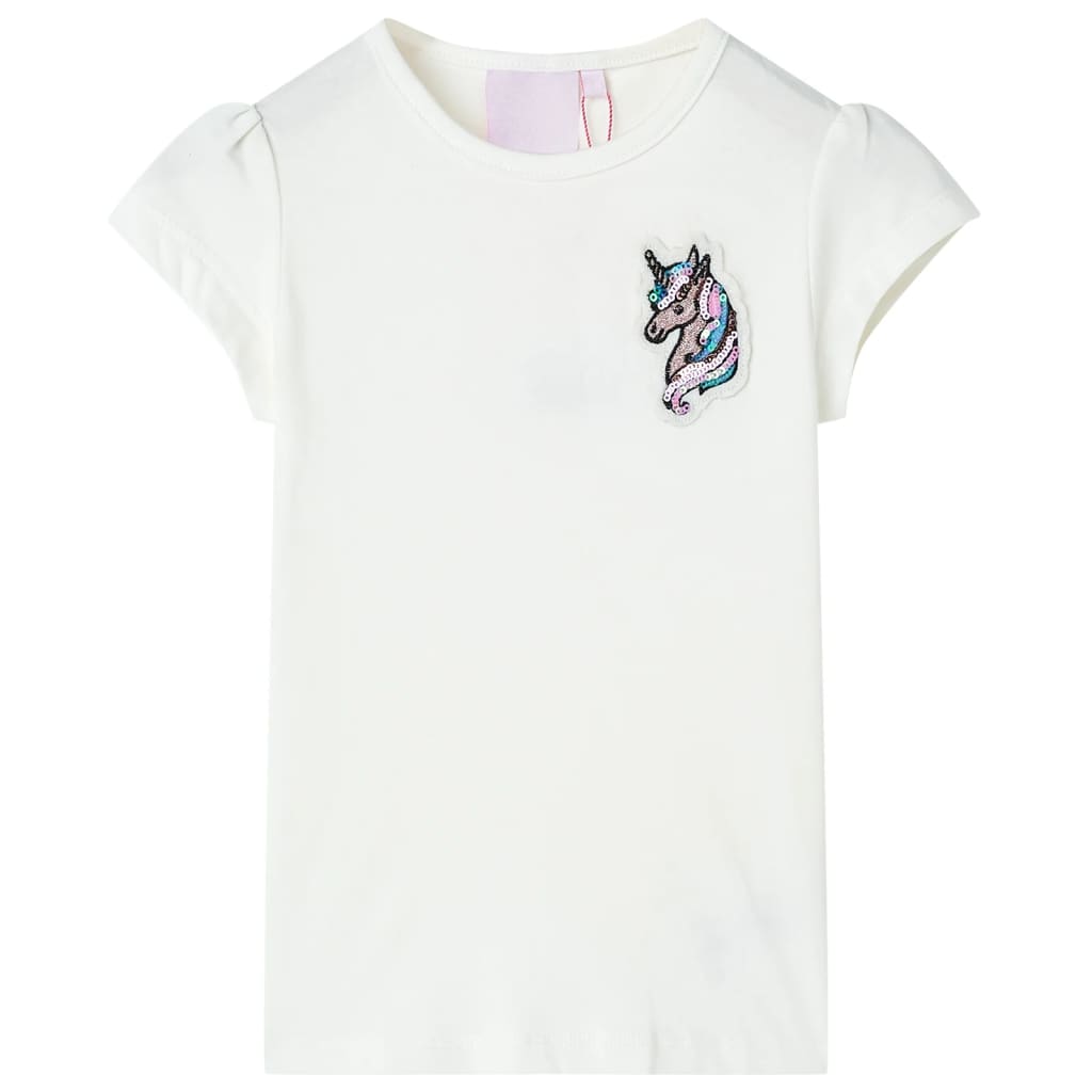 Kinder-T-Shirt Ecru 128