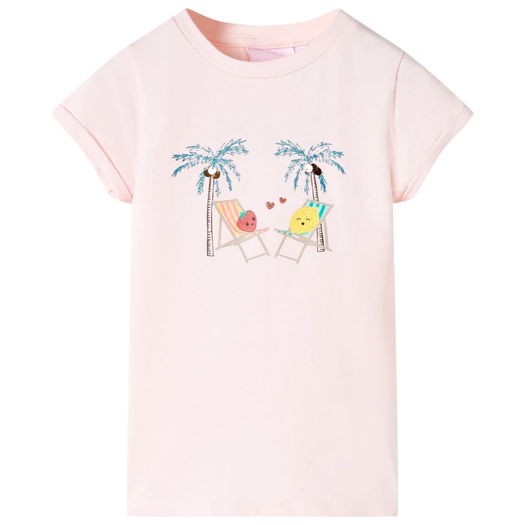 Kinder-T-Shirt Zartrosa 116