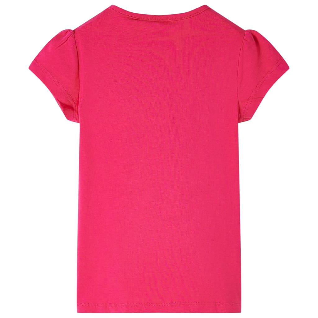 Kinder-T-Shirt Knallrosa 116