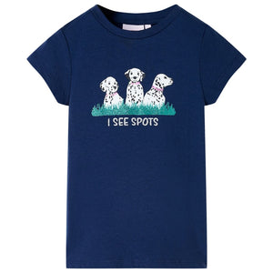 Kinder-T-Shirt Marineblau 104