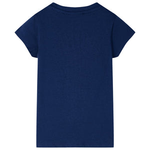 Kinder-T-Shirt Marineblau 104