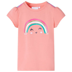 Kinder-T-Shirt Korallenrosa 116