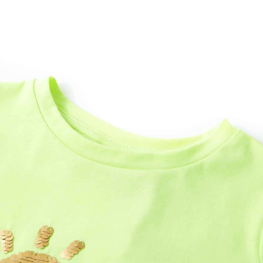 Kinder-T-Shirt Neongelb 128