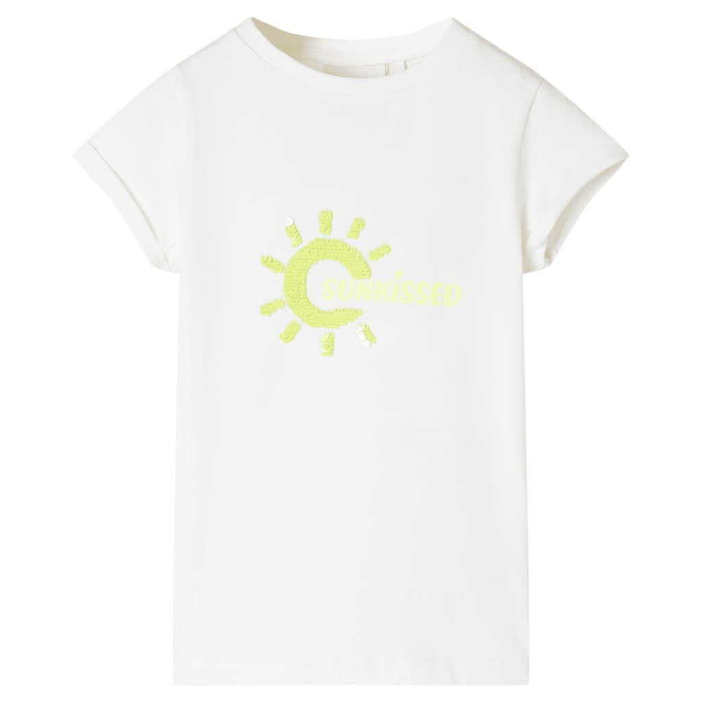 Kinder-T-Shirt Ecru 104