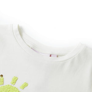 Kinder-T-Shirt Ecru 128