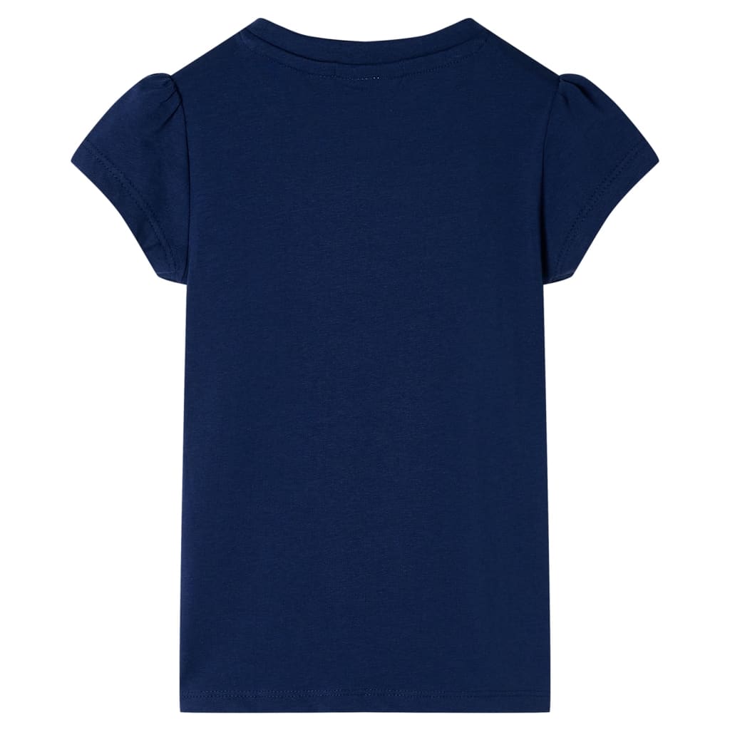 Kinder-T-Shirt Marineblau 128