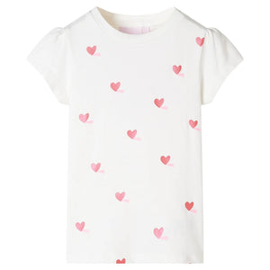 Kinder-T-Shirt Ecru 116