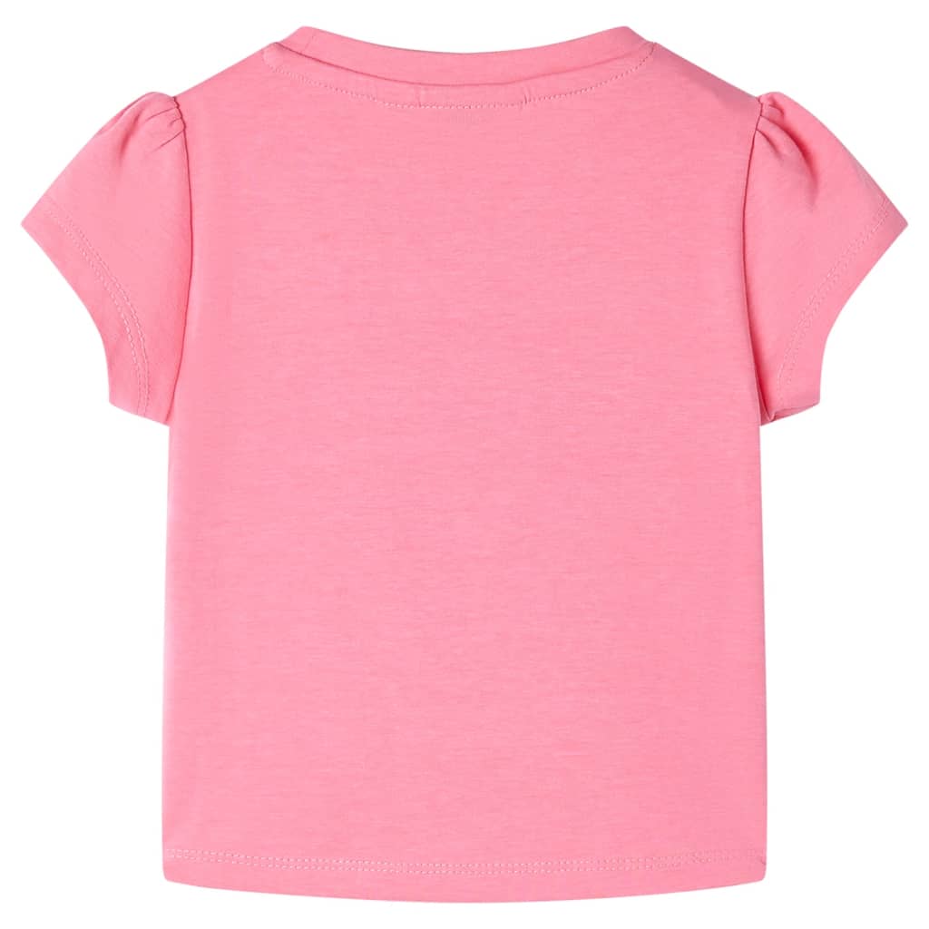 Kinder-T-Shirt Helles Neonrosa 128