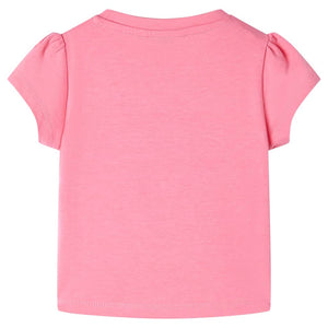 Kinder-T-Shirt Helles Neonrosa 128