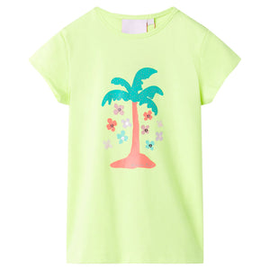 Kinder-T-Shirt Neongelb 128