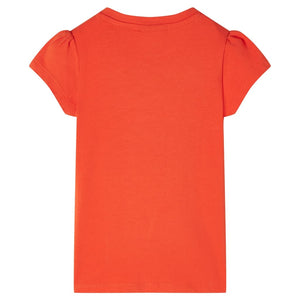 Kinder-T-Shirt Dunkelorange 104