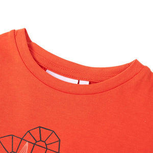 Kinder-T-Shirt Dunkelorange 104