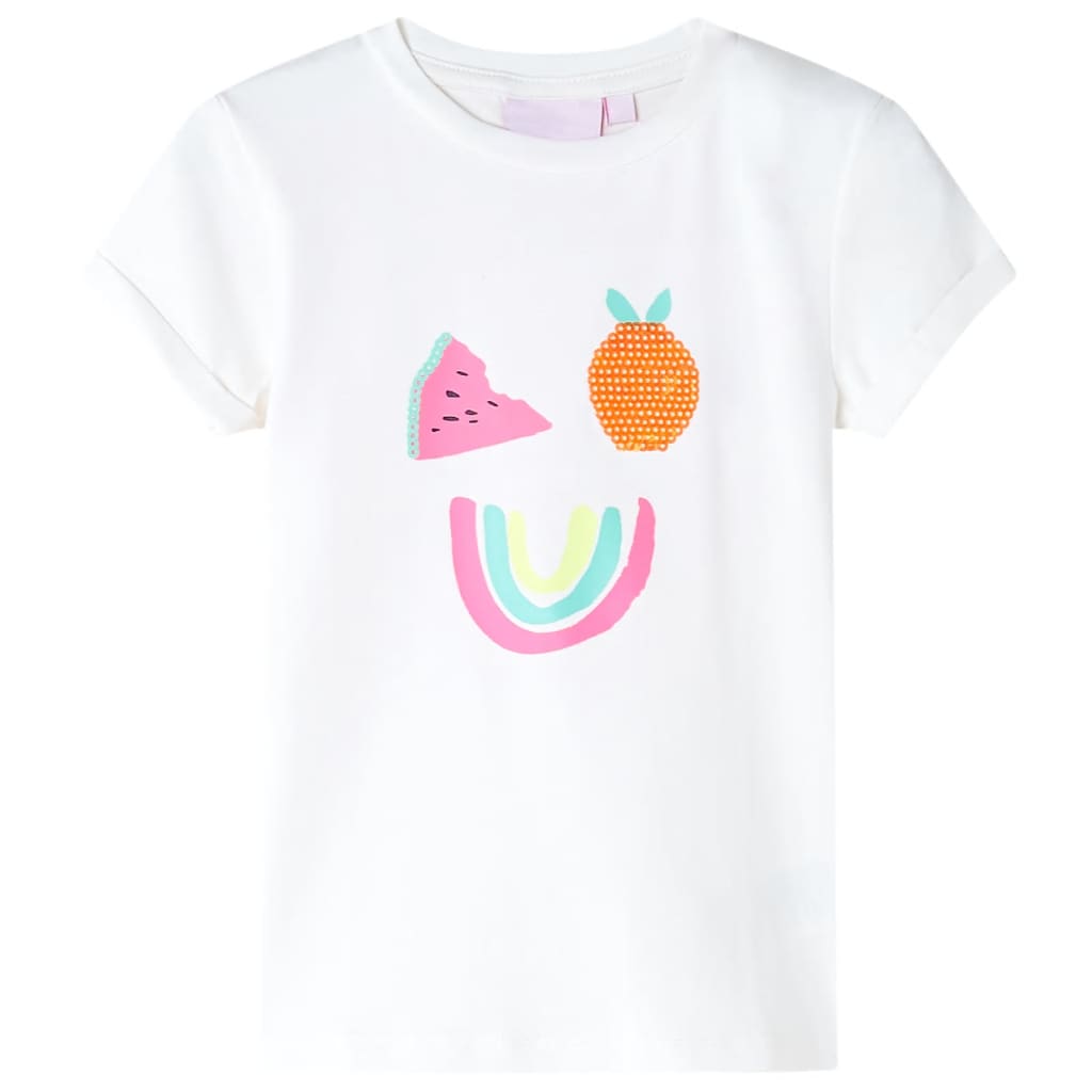 Kinder-T-Shirt Ecru 116