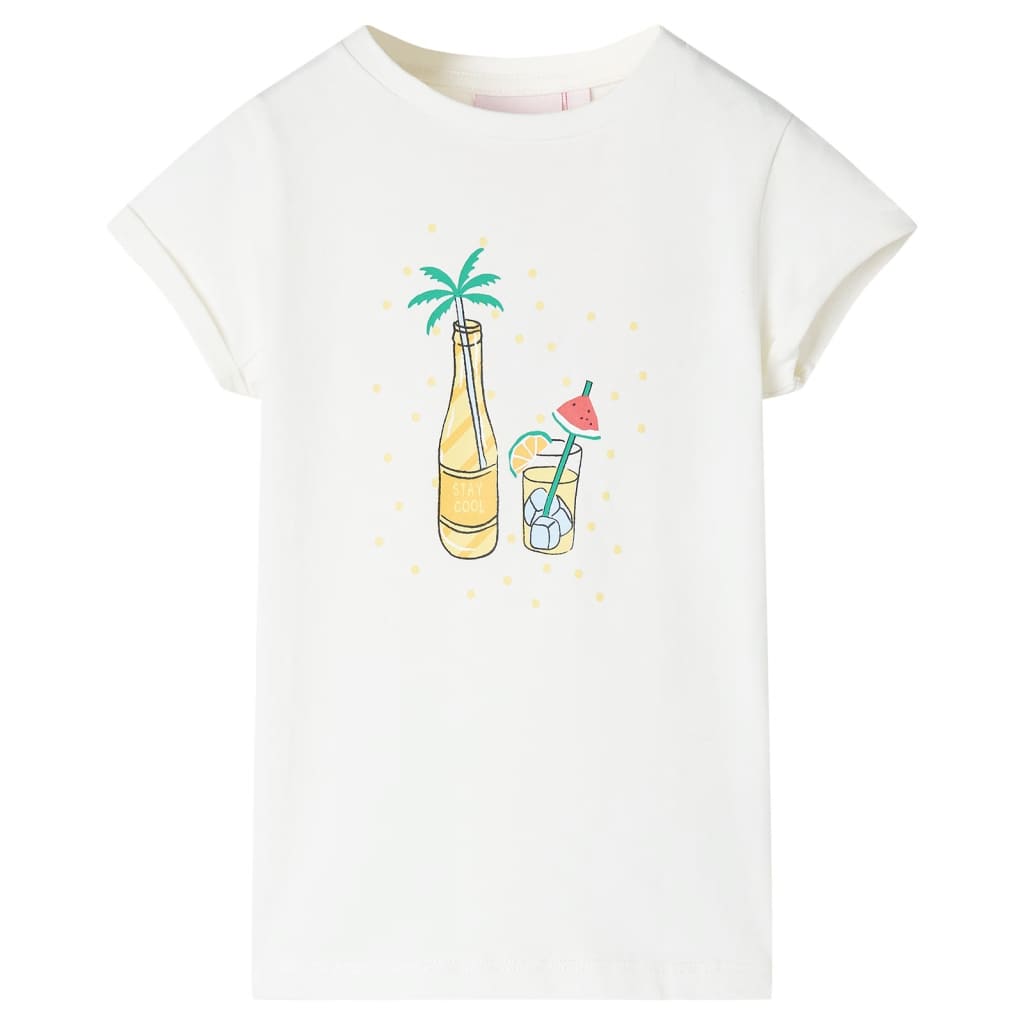 Kinder-T-Shirt Ecru 116