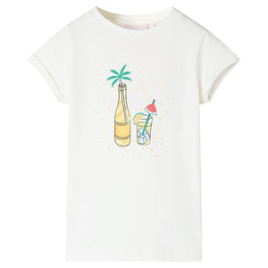 Kinder-T-Shirt Ecru 116