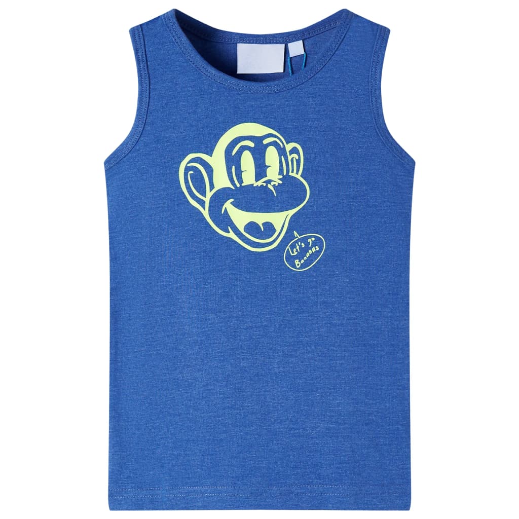 Kinder-Tanktop Blau Melange 92