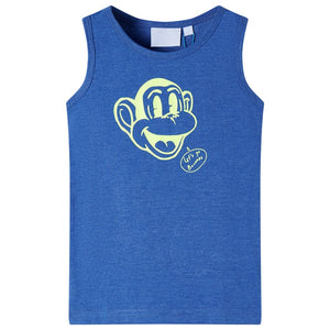 Kinder-Tanktop Blau Melange 92