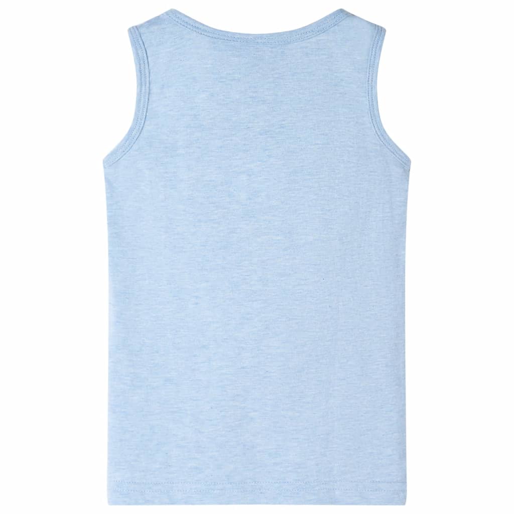 Kinder-Tanktop Hellblau Melange 104